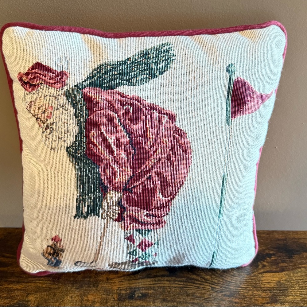 Santa Claus Needlepoint Pillow